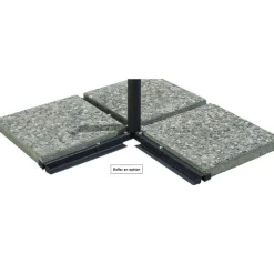 Sale PROLOISIRS Parasol déporté gris en aluminium Roma - 3 x 4 m