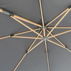 Clearance Parasol déporté rotating orientable gris 300 x 300 x 250 cm