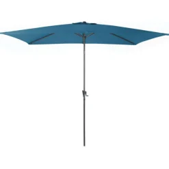 Discount PROLOISIRS Parasol droit inclinable bleu en aluminium Tilt - 3 x 2 m