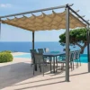 Hot OZALIDE Pergola aluminium écru Oregon - 3x3m