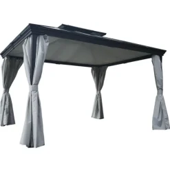 Hot COULEURS DU MONDE Pergola autoportante OPALE anthracite - 3x3.60m