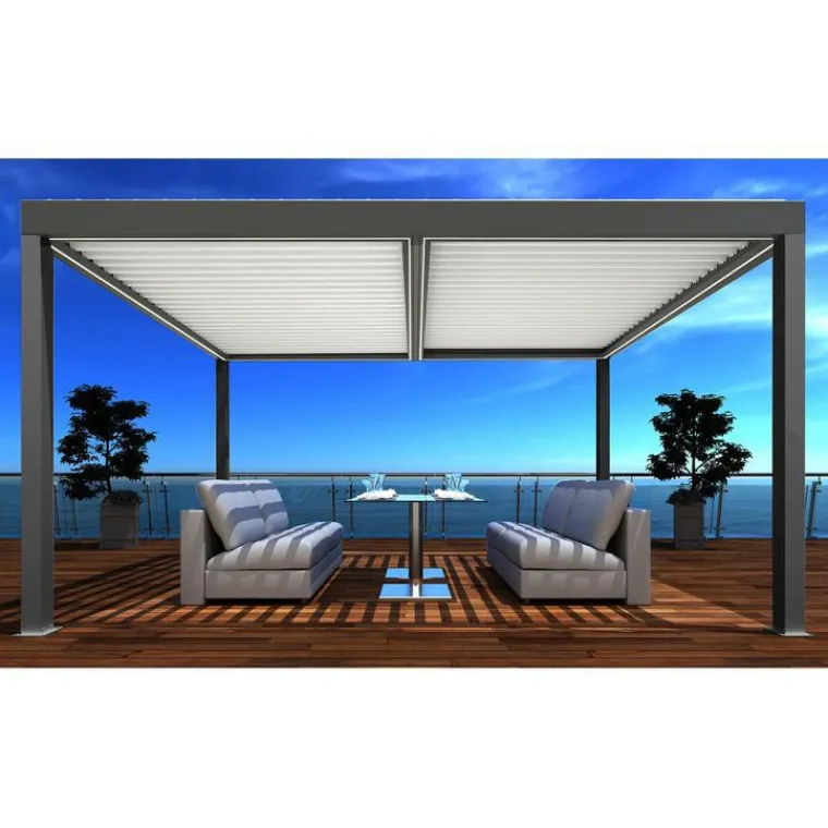 Best Pergola Bioclim Eris motorisée coloris noir - 3 x 4 m