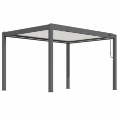 Outlet Pergola bioclimatique manuelle STAR LED 3x4m Grey/Blanc - PROLOISIRS