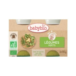 New BABYBIO Petits pots de légumes verts 2 x 130 g