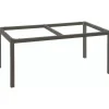 New STERN Pied de table coloris gris en aluminium - 160 x 90 x 73 cm