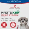 Hot FRANCODEX Pipettes CBD pour chien de moins de 20 kg confort articulaire - x 3 de 2 ml
