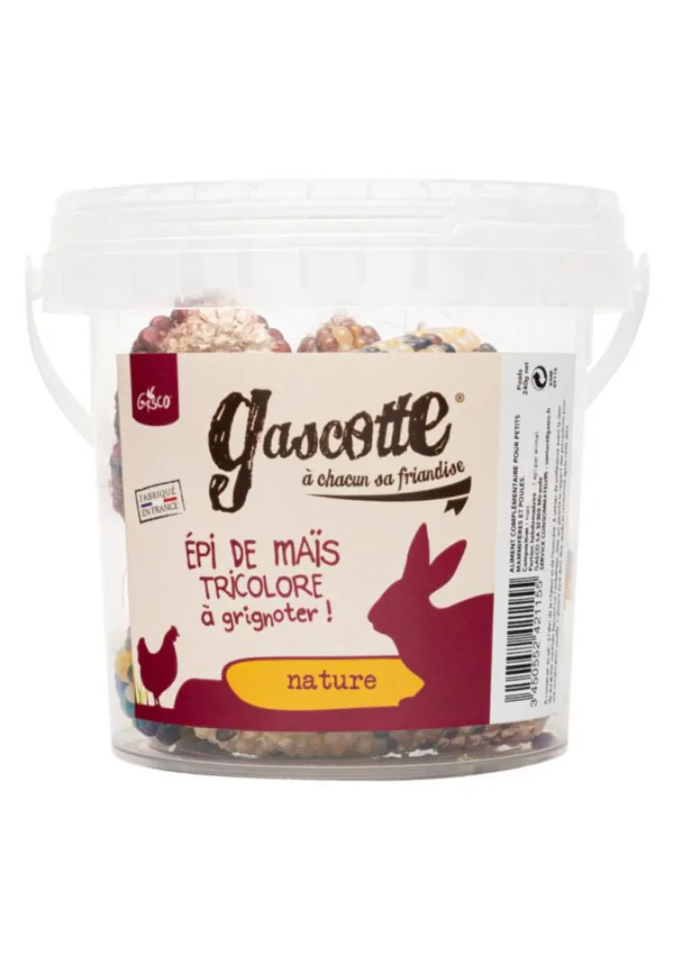Outlet GASCO Épis de maïs tricolore pour poules et lapins à grignoter - 240 g