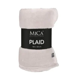 EDELMAN Plaid gris clair en polyester Mica Famke - 180 x 130 cm