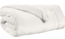 Online WINKLER Plaid Tender coloris blanc en coton - 150 x 200 cm