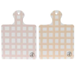 Outlet KAEMINGK Planche à découper en porcelaine à carreaux - 20 x 9 x 26 cm