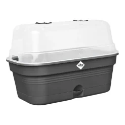 Discount ELHO Plateau de culture coloris living noir Green Basics Allin1 - 18 x 32 x 13,2 cm