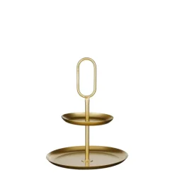 New EDELMAN Plateau de service Rama coloris or en métal - 36 x 28 x 28 cm