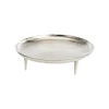 Best Plateau rond sur pied en aluminium argent - Ø 34,5 x H 10 cm