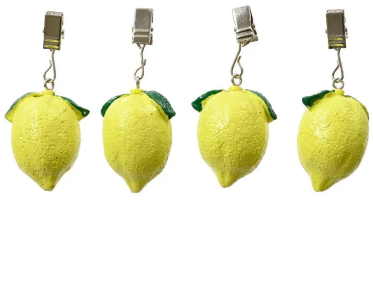 Discount KAEMINGK Poids de nappe fer coloris jaune en métal - 4 x 6 x 4 cm