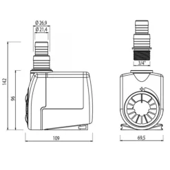 Discount AQUARIUM SYSTEM Pompe submersible, débit élevé, NEWA - modèle New Jet NJ2300 - 2300L/h