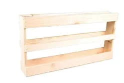 Online CAV SERVICE Porte bouteille demi-mètre Silvio en bois de sapin naturel - 6,2 x 49 cm