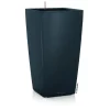 LECHUZA Pot à réserve d’eau Cubico Gris Ardoise L.40x40 x H.75 cm