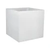 Best EDA Pot carré blanc cérusé Graphite - 49,5 x 49,5 x 49,5 cm