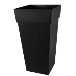 Clearance EDA Pot carré haut gris anthracite Toscane – 43,3 x 43,3 cm