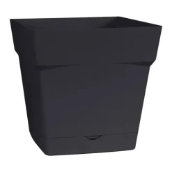 Outlet EDA Pot carre Toscane Gris anthracite L24,8 x l24,8 x H24