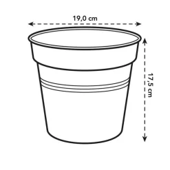 Sale ELHO Pot 19cm Green Basics noir