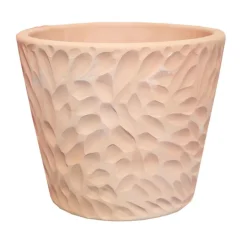 Sale POTERIE DU BOUSQUET Pot conique en terre cuite coloris beige Artisan - Ø 55 x H 46 cm
