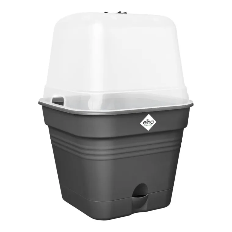 Online ELHO Pot de culture carré coloris living noir Green Basics Allin1 - 20 cm