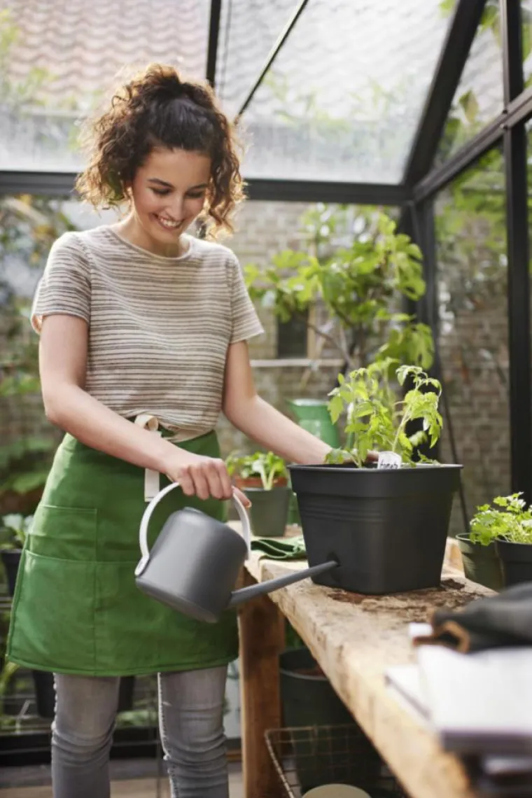 Online ELHO Pot de culture carré coloris living noir Green Basics Allin1 - 20 cm