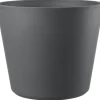 Clearance DEROMA Pot en plastique injecté coloris gris Origin Vaso grigio à roulettes - Ø 78 x H 64 cm