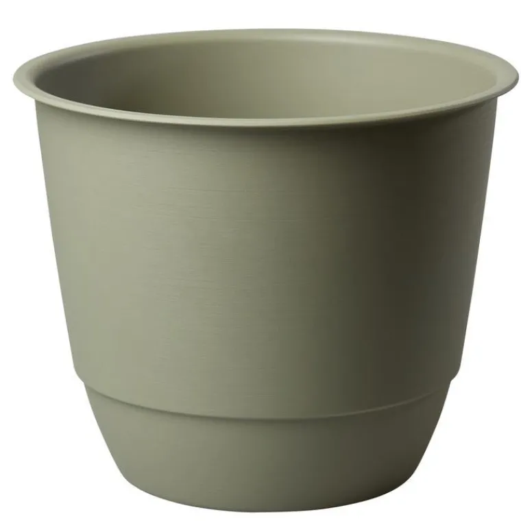 New POETIC Pot en plastique vert kaki Joy 25 - Ø 24,6 x H 20,3 cm