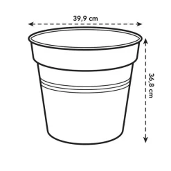 ELHO Pot green basics de 28 L coloris noir Ø 40 x 37 cm