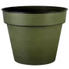 Clearance DECOLINES Pot horticole Reb vert mat Ø 22 x H 20 cm