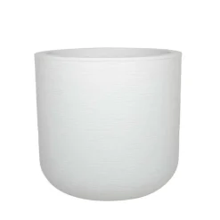 Clearance EDA Pot rond blanc cérusé Plastique graphit up - Ø 38,5 x 36,8 cm
