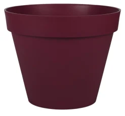 Online EDA Pot rond en plastique rouge Bourgogne Toscane 23 L - Ø 40 x H 32 cm