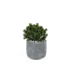 MICA DÉCORATIONS Pot rond Stream Anthracite Ø.31 x H.27 cm