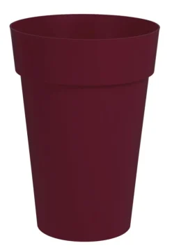 Hot EDA Pot vase haut en plastique rouge Bourgogne Toscane 67 L - Ø 46 x H 65 cm