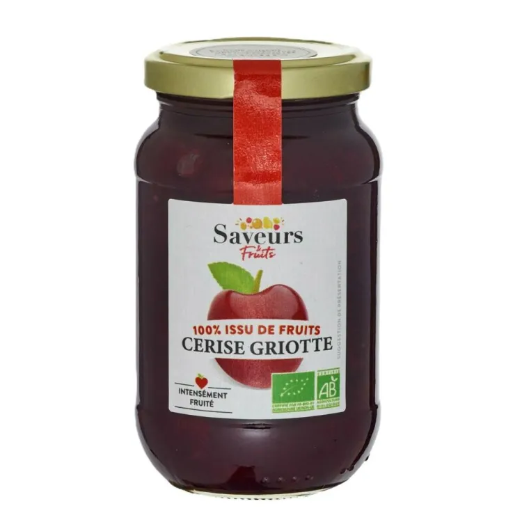 Outlet SAVEURS ATTITUDES Préparation bio 100 % fruits cerise griotte - 310 g
