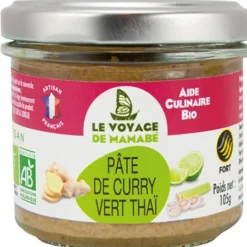 New LE VOYAGE DE MAMABÉ Pâte pour curry vert thai bio Le voyage de Mamabé - 105 g