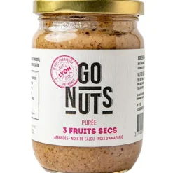 Best GO NUTS Purée 3 fruits secs : amandes noix de cajou noix d'Amazonie - 250 g