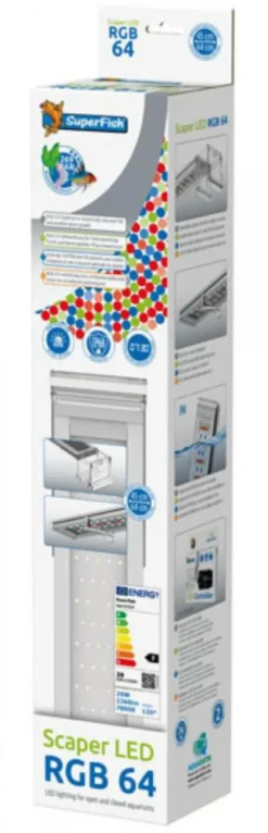 Best BLUE CORAL Rampe LED RGB aquarium eau douce, 7800 K - SUPERFISH Scaper - 29 W, 64