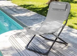 Hot Relax de jardin pliant, couleur graphite / perle - PROLOISIRS Easy