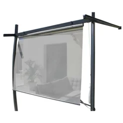 Outlet COULEURS DU MONDE Rideau brise soleil coloris gris en textilene