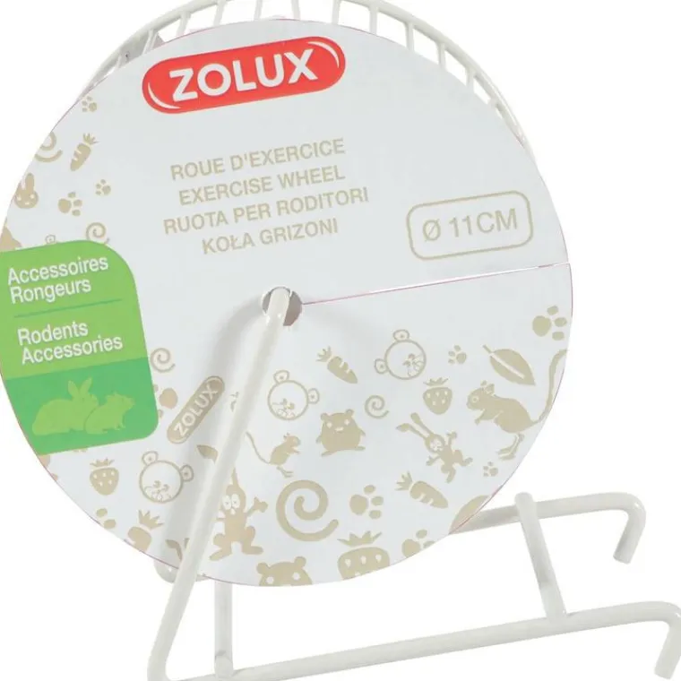 Outlet ZOLUX Roue métal pour le petit rongeur coloris beige – 11 cm
