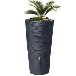 GRAF Réservoir d’eau gris graphite avec bac à plante Natura – 210 L