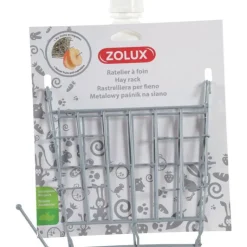 Hot ZOLUX Râtelier à foin pour les rongeurs en métal coloris gris – 19,5 x 3,5 x 17,5 cm