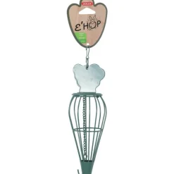 New ZOLUX Râtelier à foin pour les rongeurs en métal coloris vert forme carotte Ehop – 8 x 8 x 46 cm