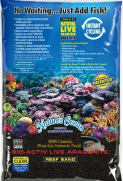 Discount BLUE CORAL Sable vivant noir, granulométrie 0,5-1,7mm, NATURE'S OCEAN - Modèle Black Beach, 4,54Kg