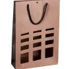 Clearance CAV SERVICE Sac Elusa en papier kraft certifié FSC® pour 3 bouteilles - 9 x 27 x 39 cm