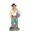 SANTONS ESCOFFIER Santon pour crèche porteur de lavande blanc - 7 cm