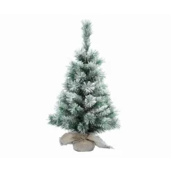 New KAEMINGK Sapin de Noël artificiel enneigé avec toile de jute Vancouver - 60 cm